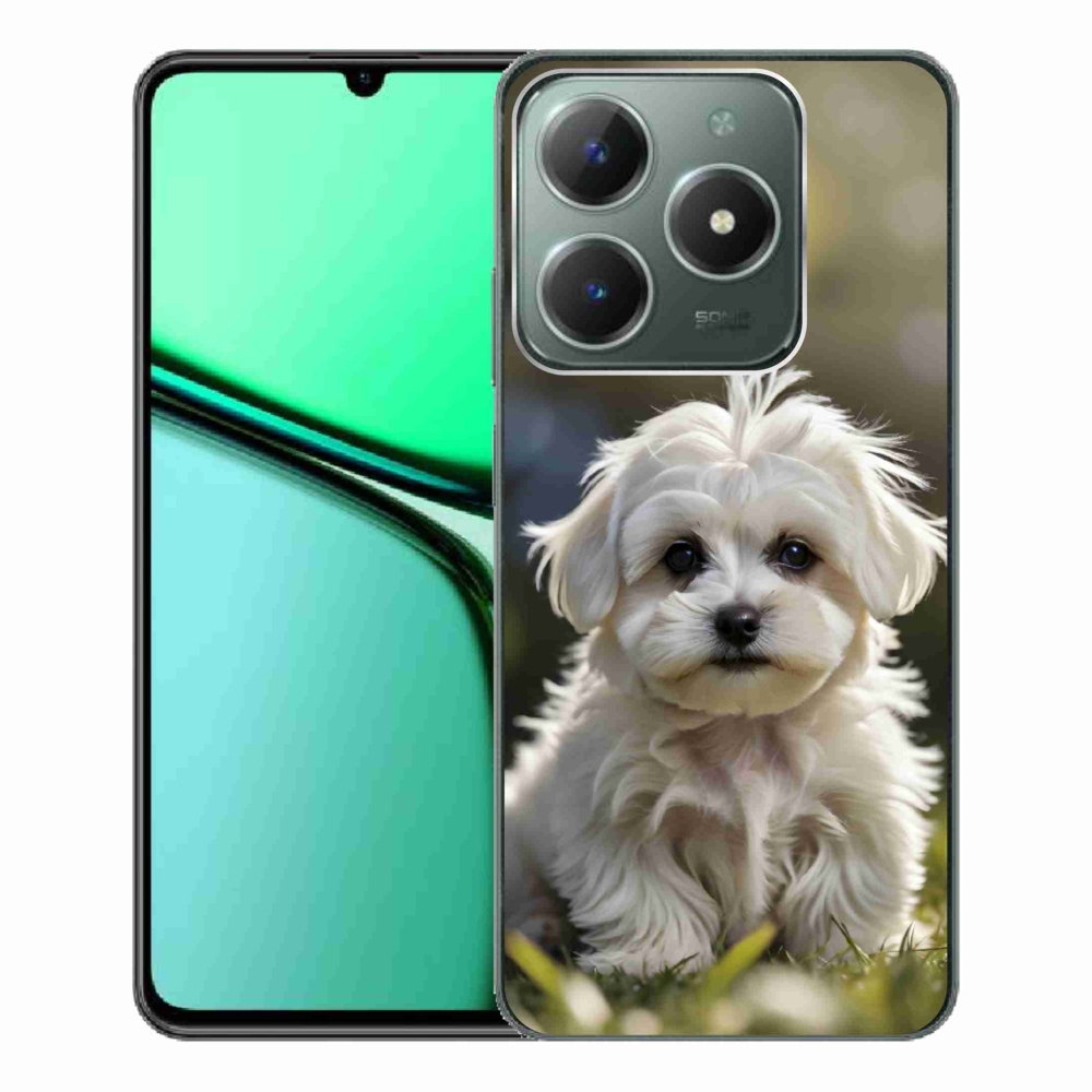 Gélový kryt mmCase na Realme C61 - roztomilý maltézsky psík