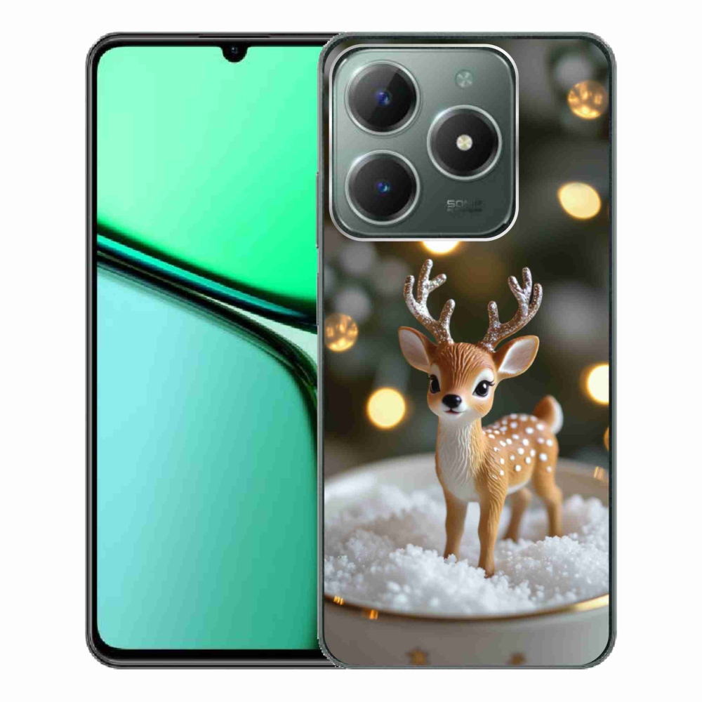 Gélový kryt mmCase na Realme C61 - roztomilý vianočný jeleň