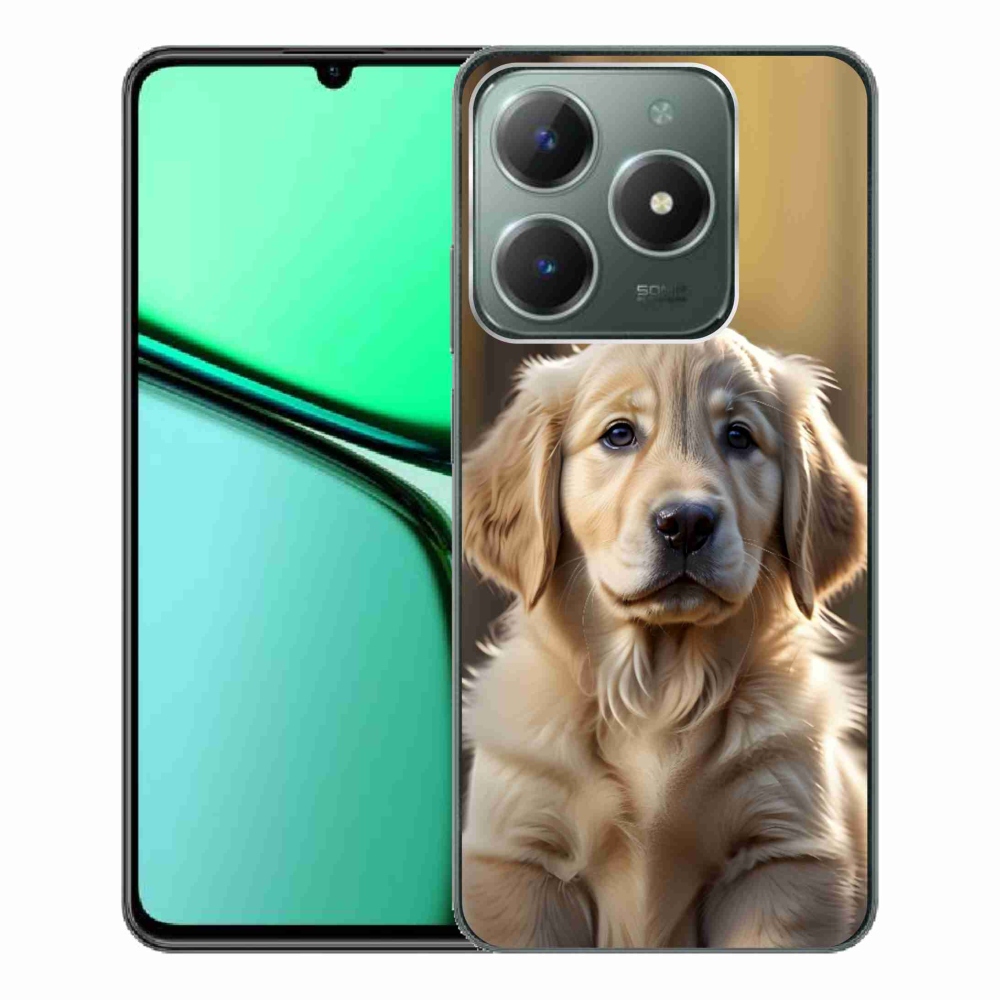 Gélový kryt mmCase na Realme C61 - roztomilý zlatý retriever