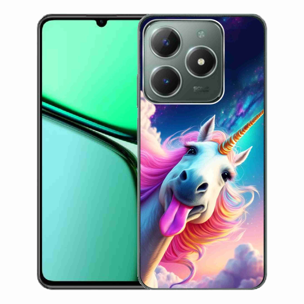 Gélový kryt mmCase na Realme C61 - šialený jednorožec