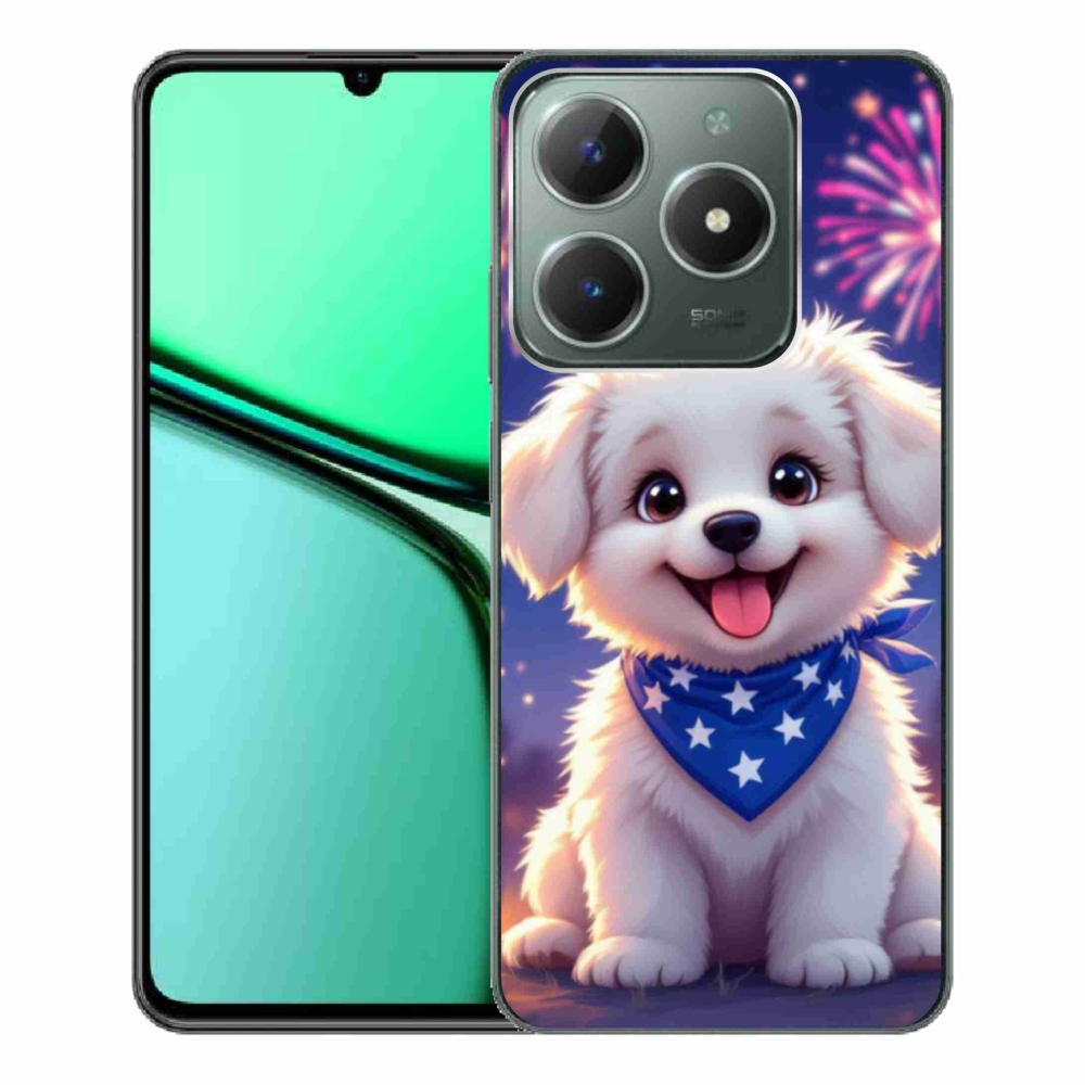 Gélový kryt mmCase na Realme C61 - slávnostné šteňa