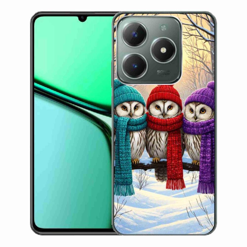 Gélový kryt mmCase na Realme C61 - soví priatelia
