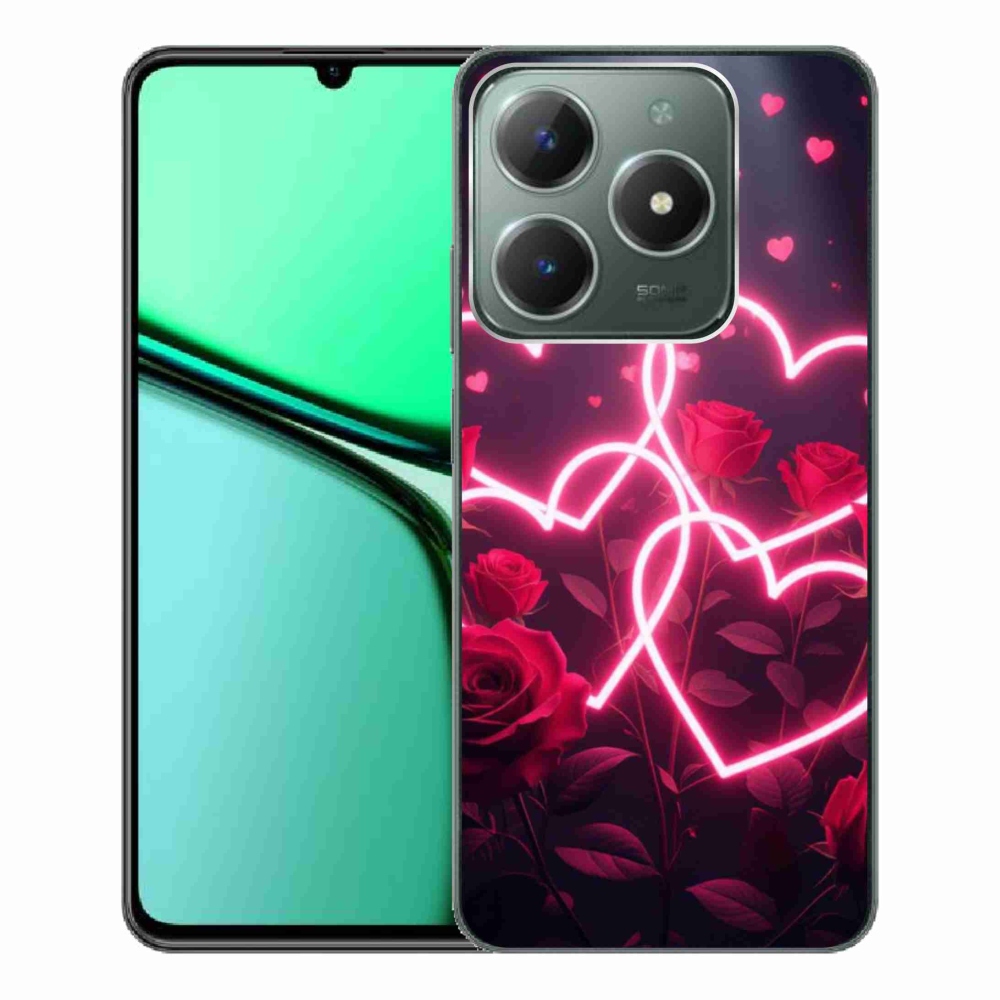 Gélový kryt mmCase na Realme C61 - srdce lásky