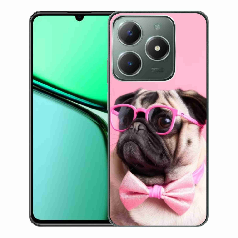 Gélový kryt mmCase na Realme C61 - štýlový mops