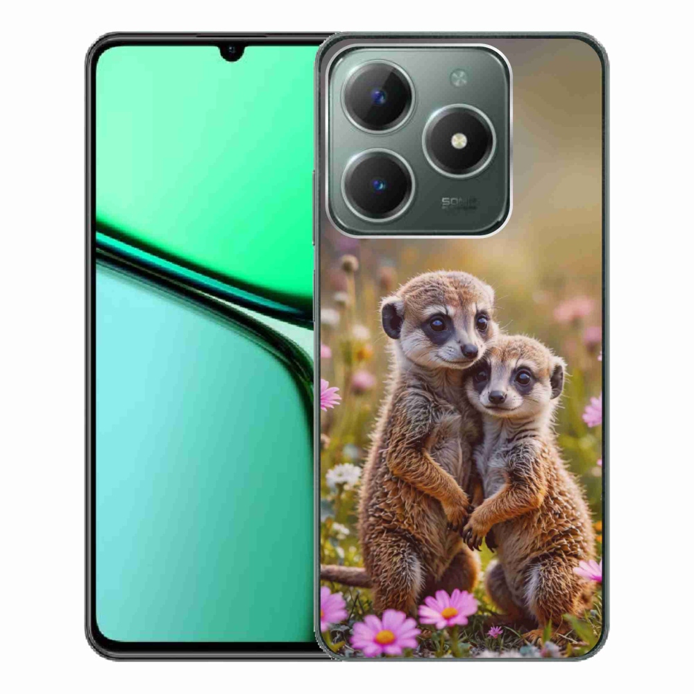 Gélový kryt mmCase na Realme C61 - surikatí duo