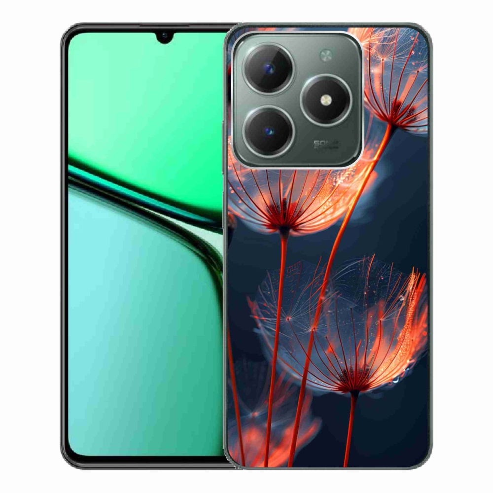 Gélový kryt mmCase na Realme C61 - svetielkujúce páperie