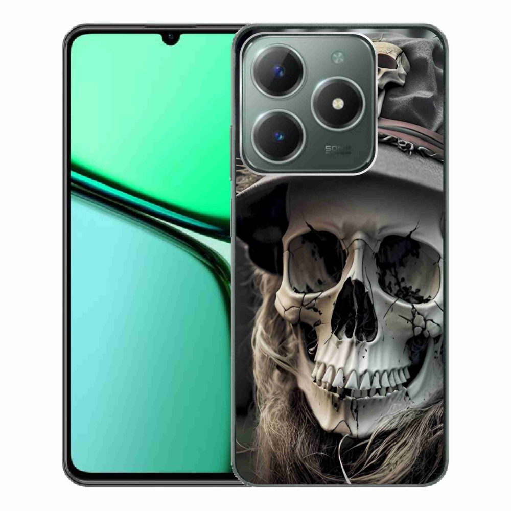 Gélový kryt mmCase na Realme C61 - temná lebka