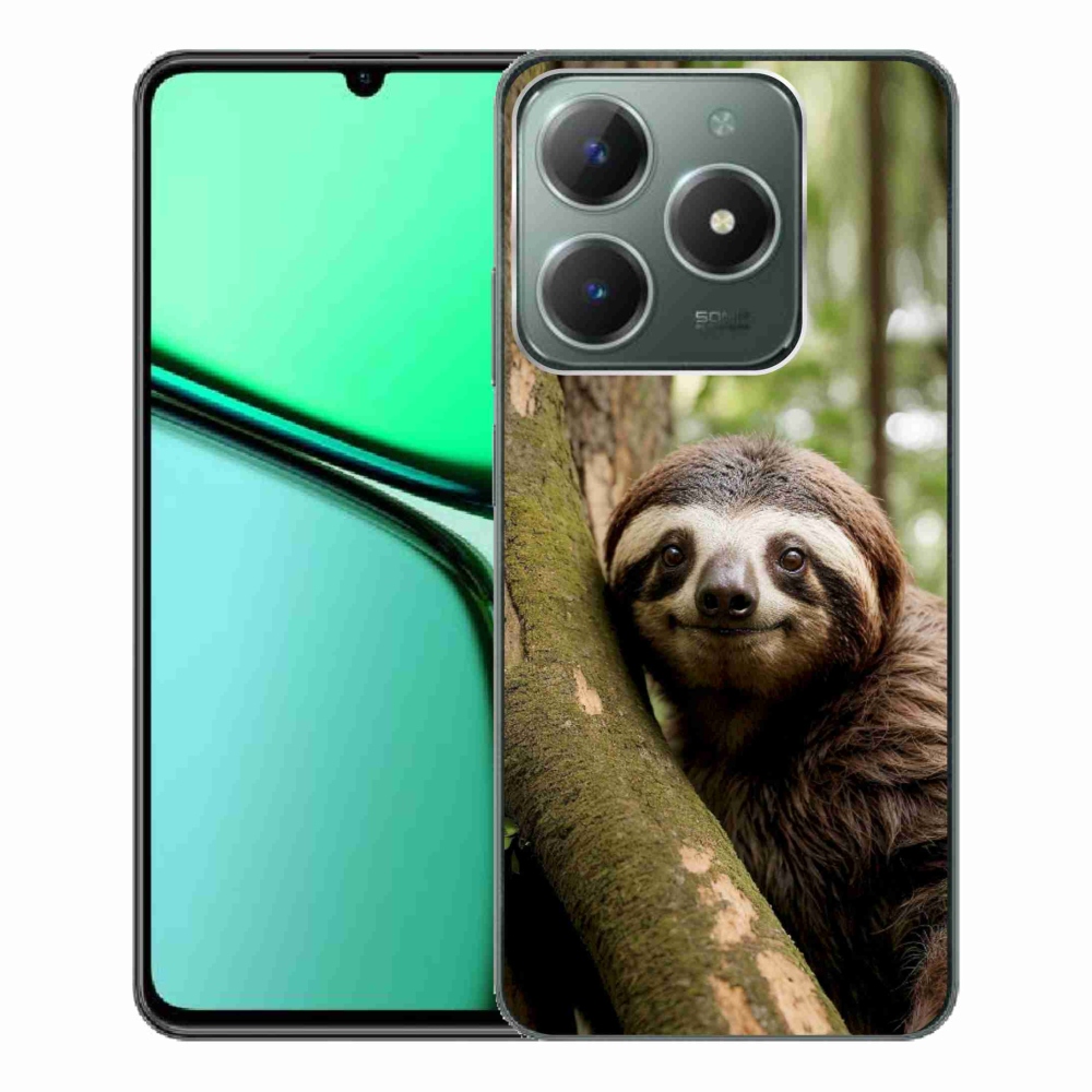 Gélový kryt mmCase na Realme C61 - usmievavý leňochod