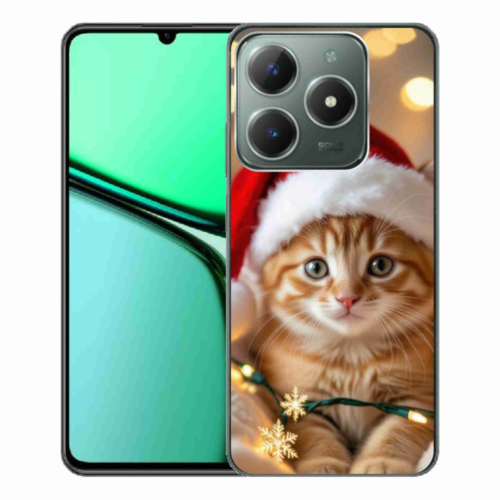 Gélový kryt mmCase na Realme C61 - vianočné mačiatko