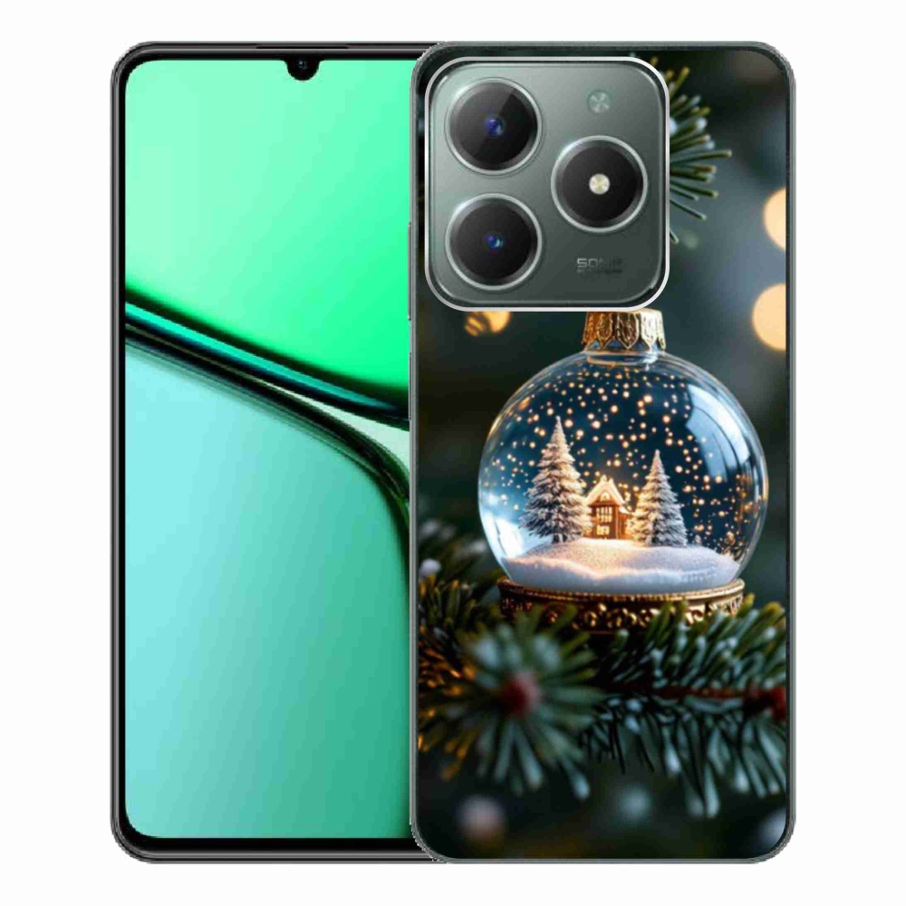 Gélový kryt mmCase na Realme C61 - vianočné gule 2