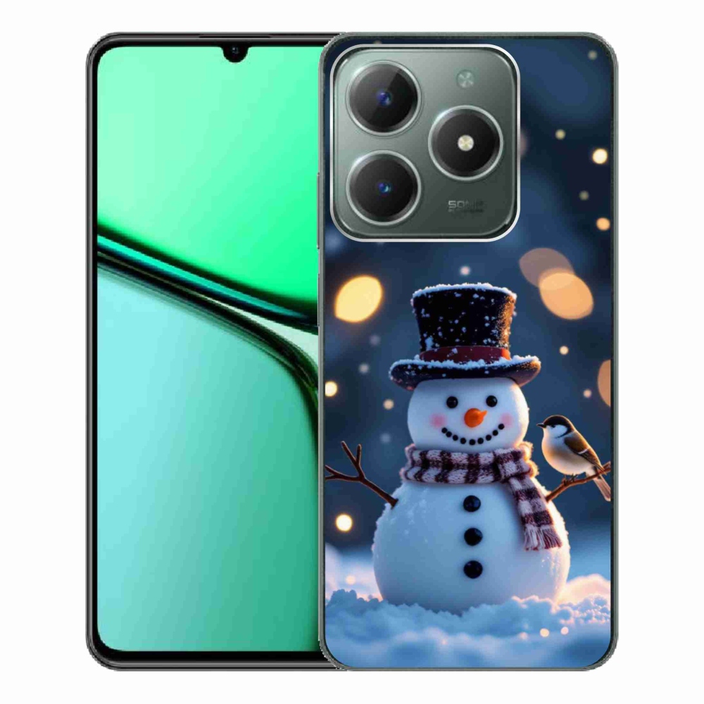 Gélový kryt mmCase na Realme C61 - vianočný snehuliak
