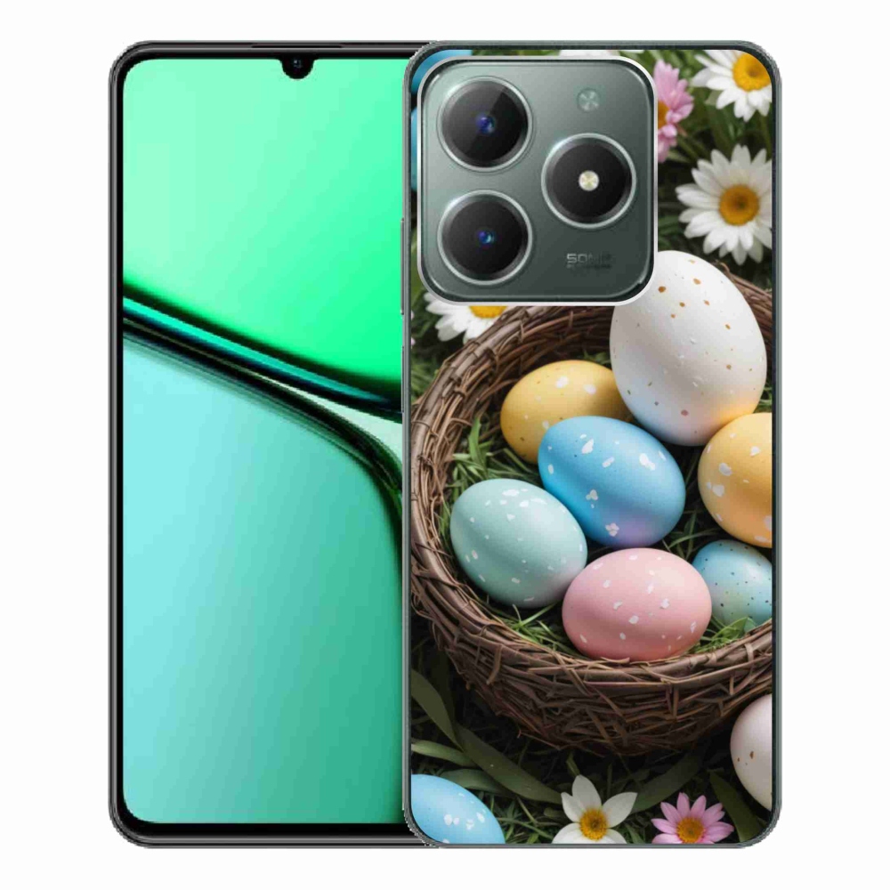 Gélový kryt mmCase na Realme C61 - veľkonočné vajíčka 2