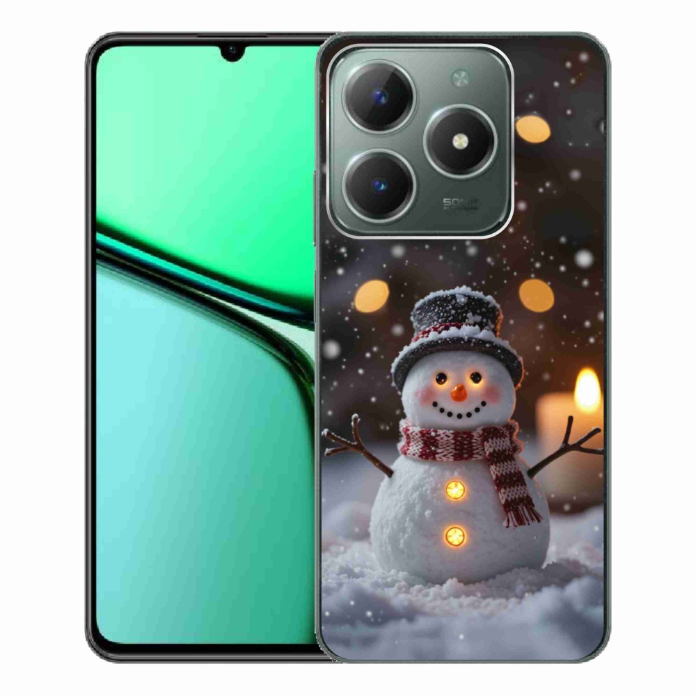 Gélový kryt mmCase na Realme C61 - veselý snehuliak