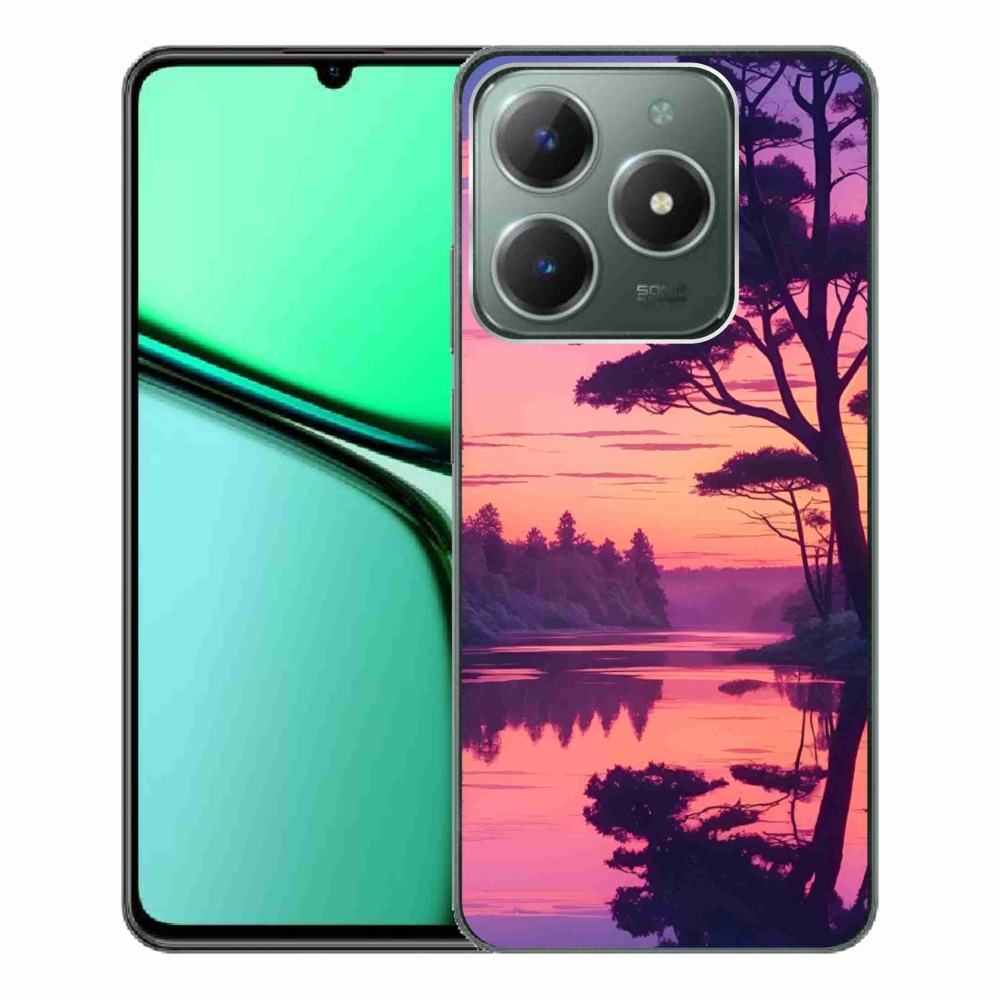 Gélový kryt mmCase na Realme C61 - západ slnka nad jazerom