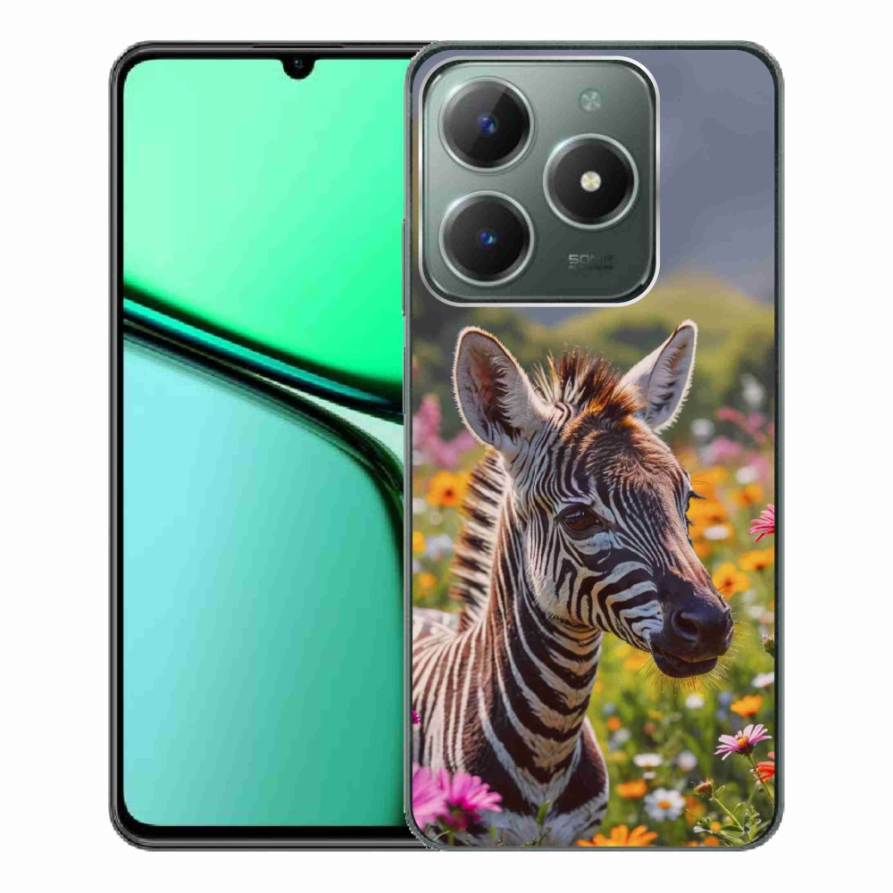 Gélový kryt mmCase na Realme C61 - zebra na lúke