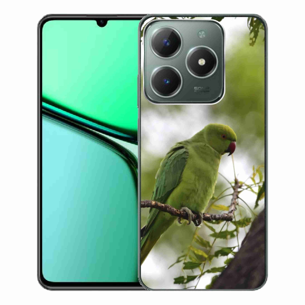 Gélový kryt mmCase na Realme C61 - zelený papagáj