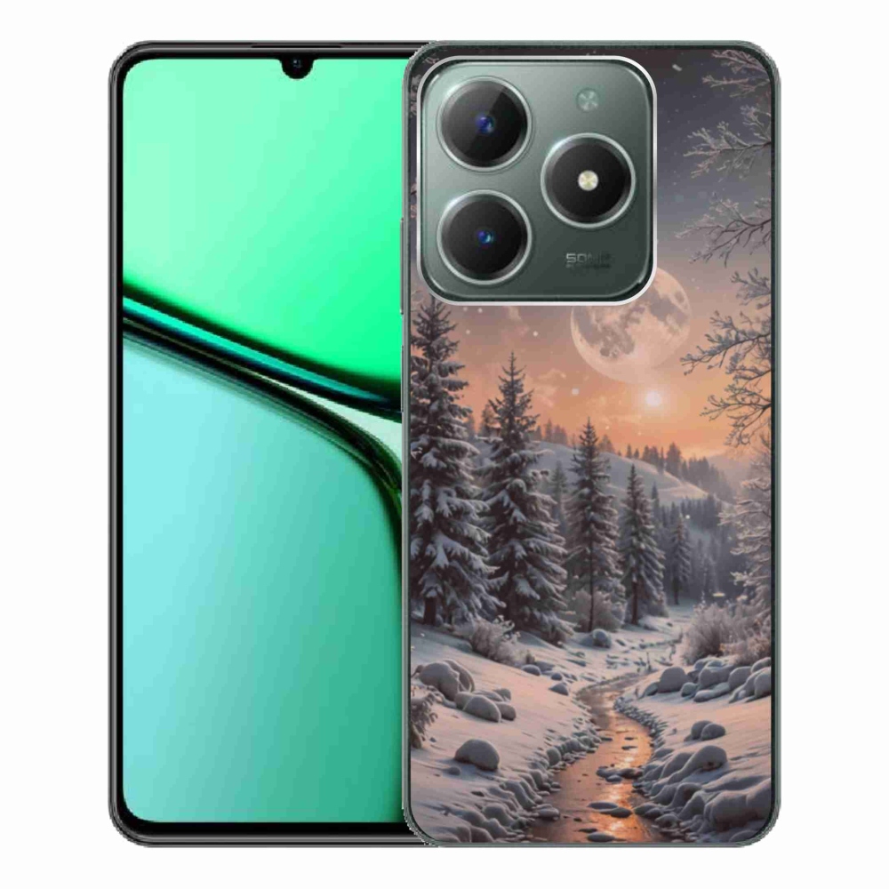 Gélový kryt mmCase na Realme C61 - zimná krajina 2