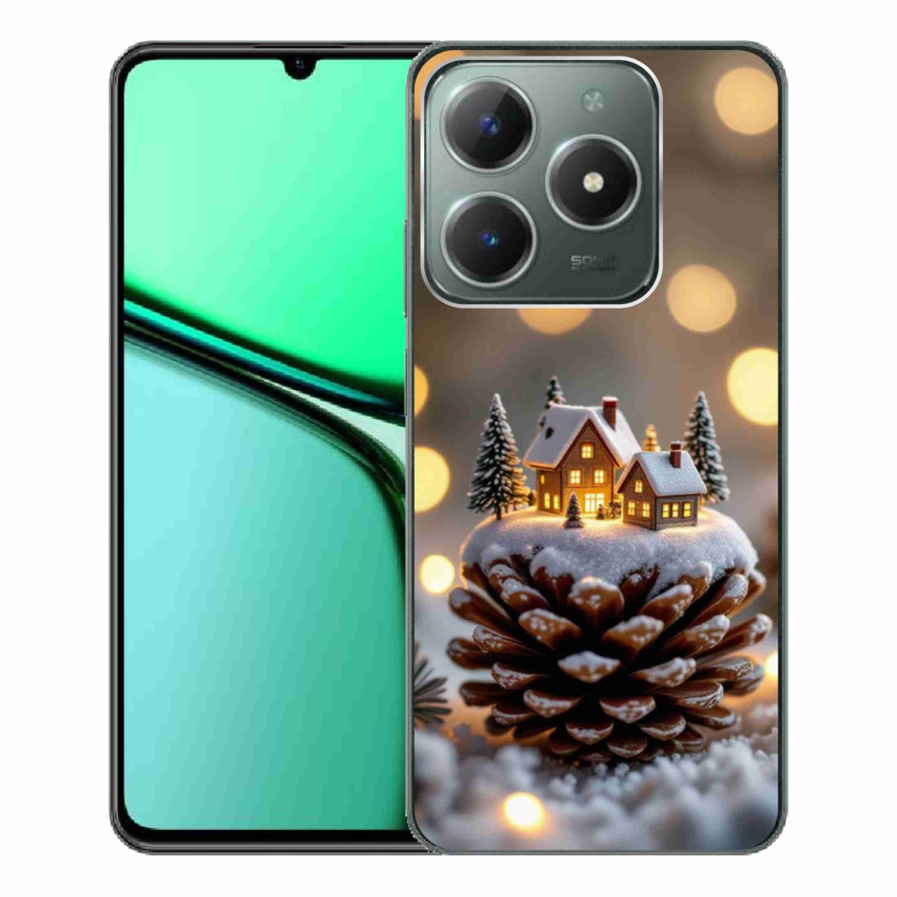 Gélový kryt mmCase na Realme C61 - zimná dedinka