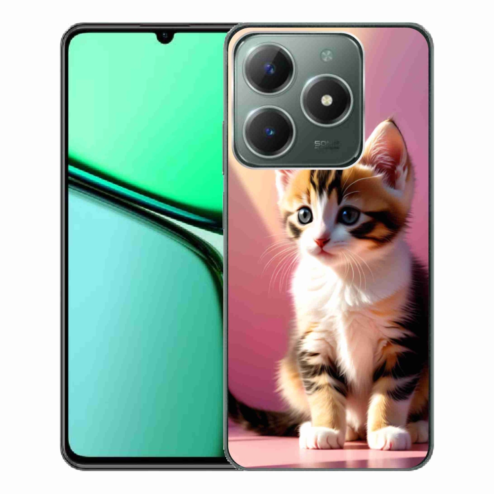 Gélový kryt mmCase na Realme C61 - zvedavé mačiatko 2