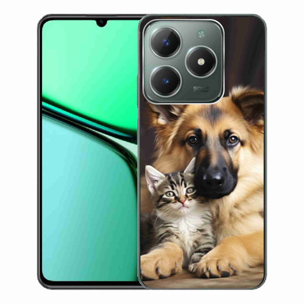 Gélový kryt mmCase na Realme C61 - zvieracie priateľstvo