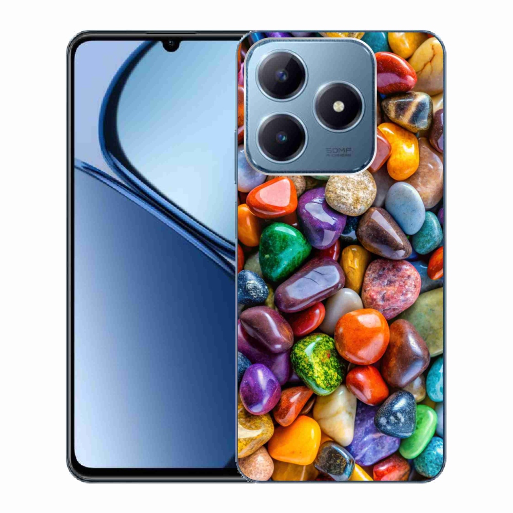 Gélový kryt mmCase na Realme C63 - farebné kamienky
