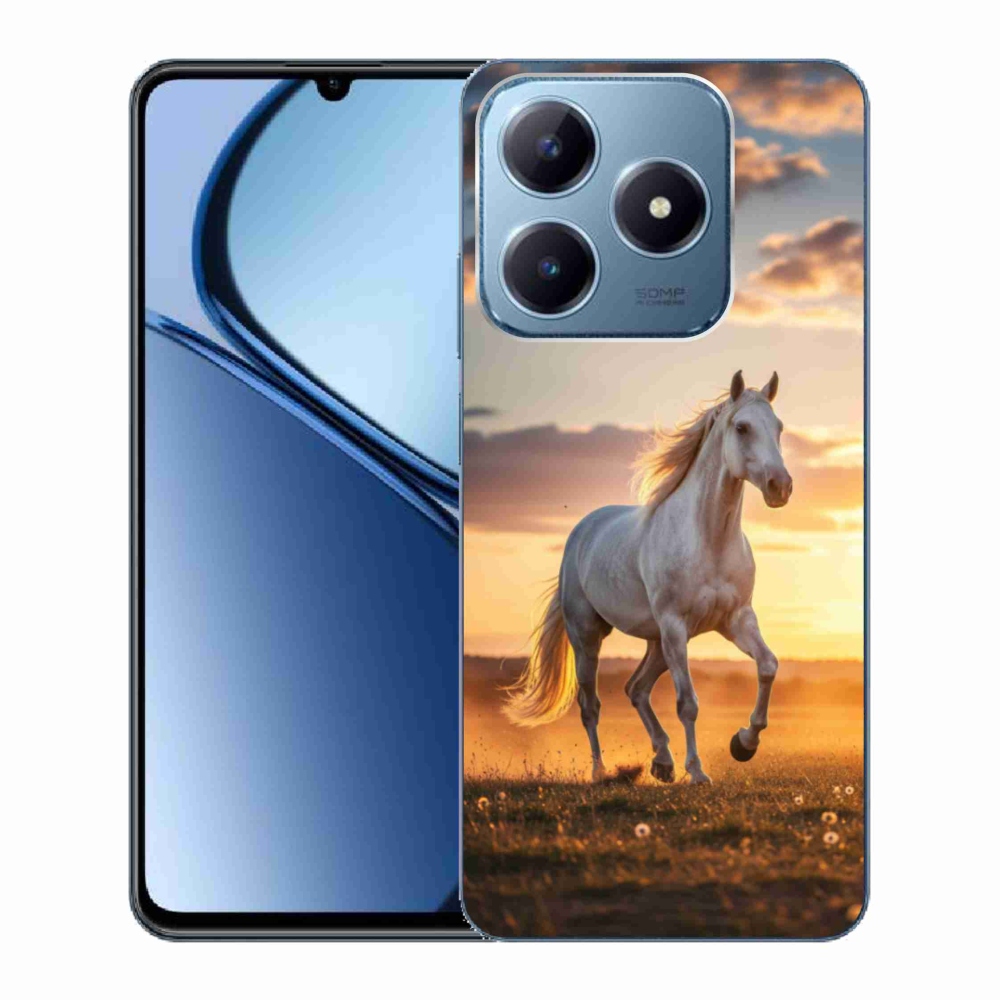 Gélový kryt mmCase na Realme C63 - bežiaci biely kôň 2