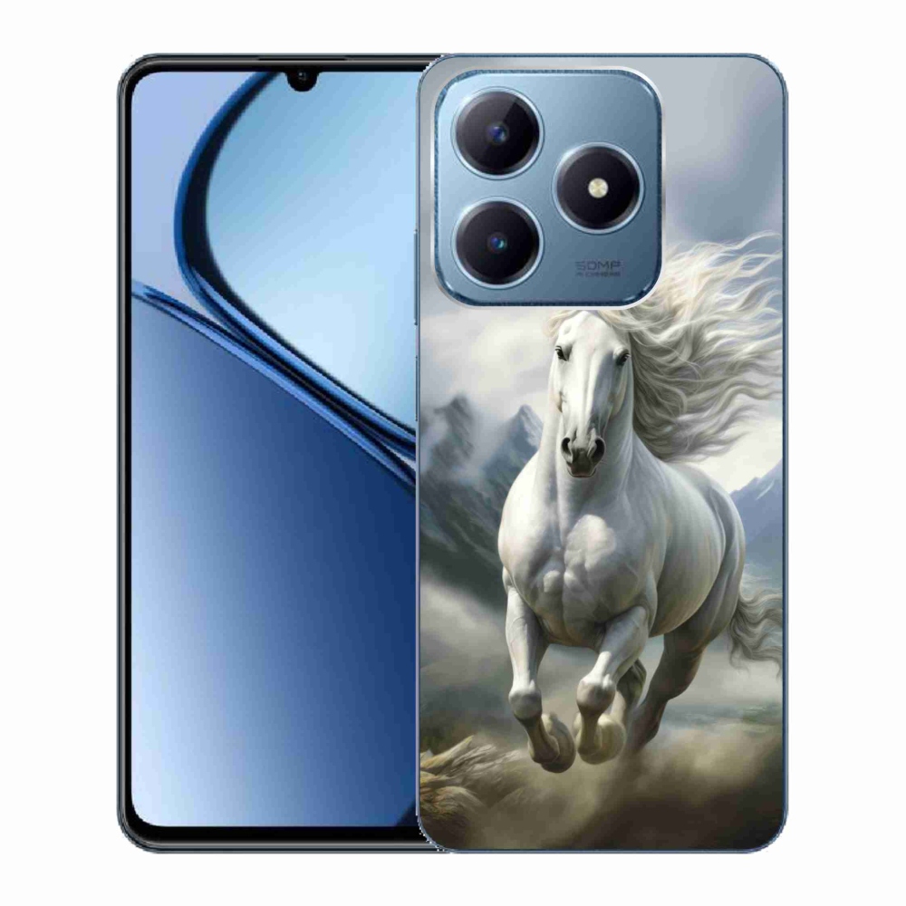 Gélový kryt mmCase na Realme C63 - bežiaci biely kôň 3