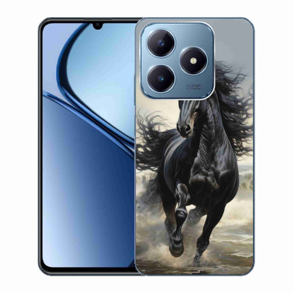 Gélový kryt mmCase na Realme C63 - bežiaci čierny kôň