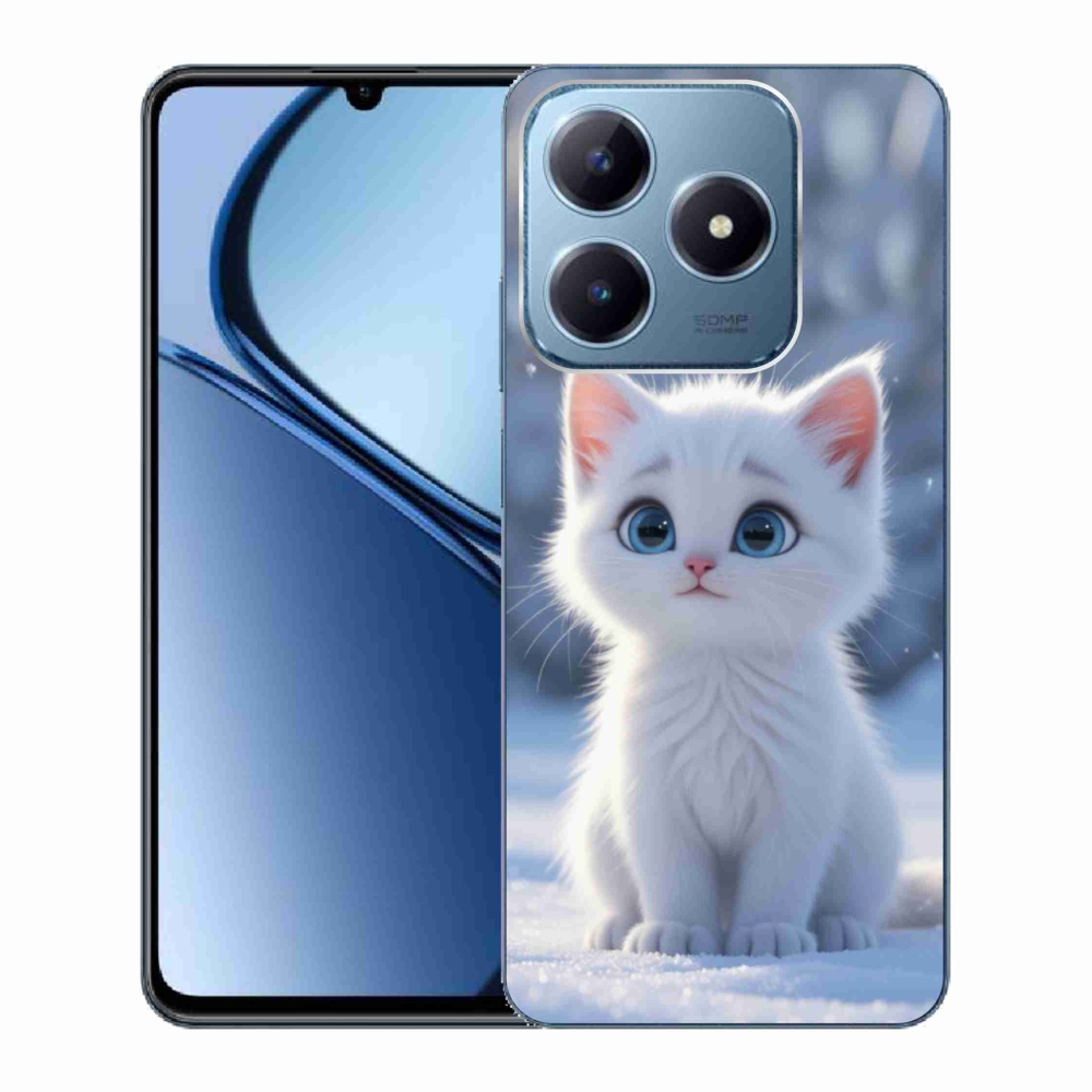 Gélový kryt mmCase na Realme C63 - biele mačiatko 3