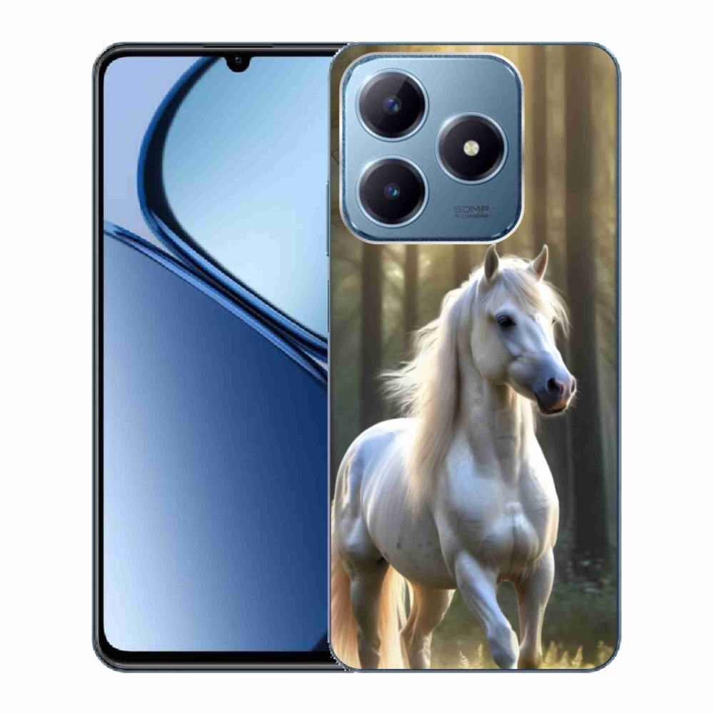 Gélový kryt mmCase na Realme C63 - biely kôň 3