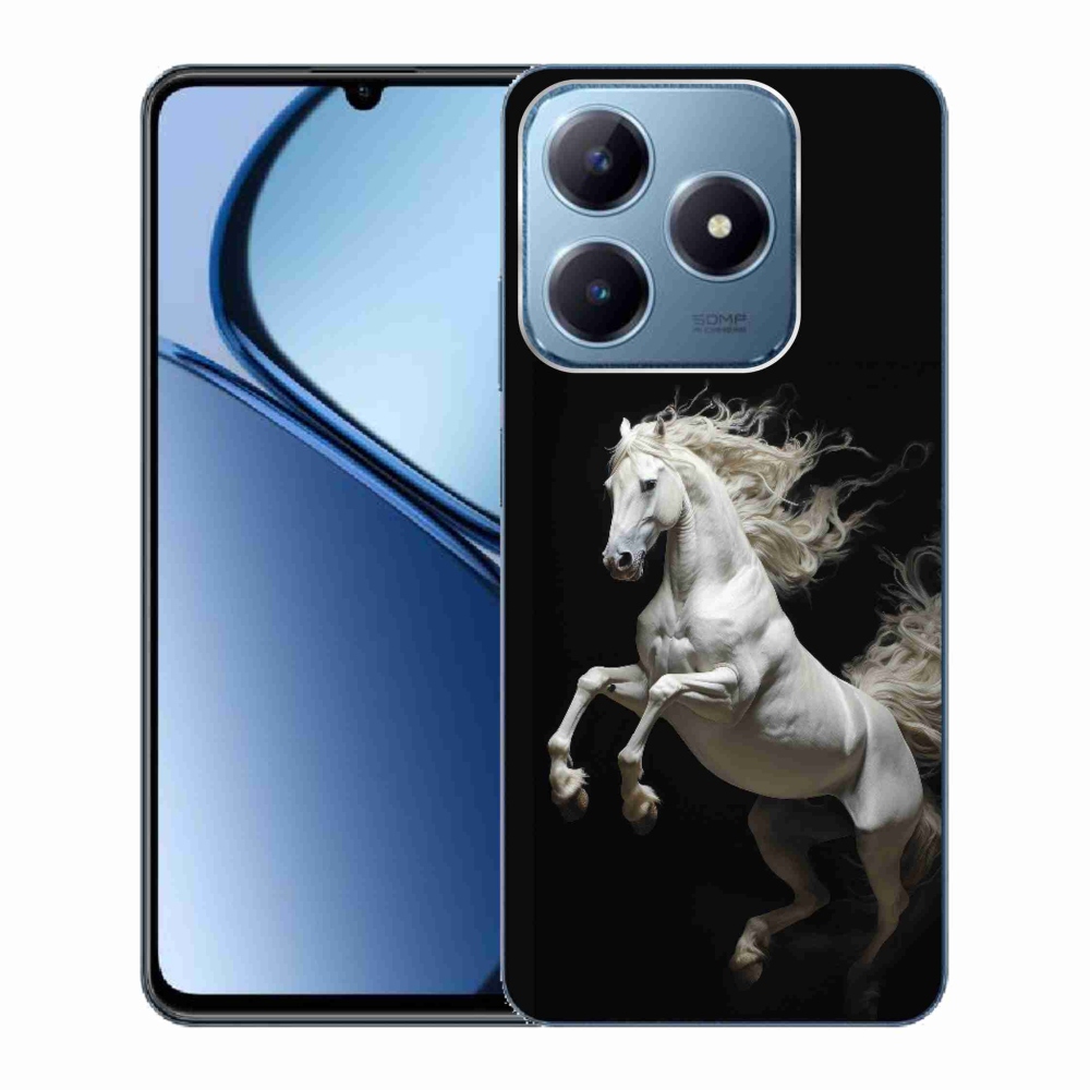 Gélový kryt mmCase na Realme C63 - biely kôň 4