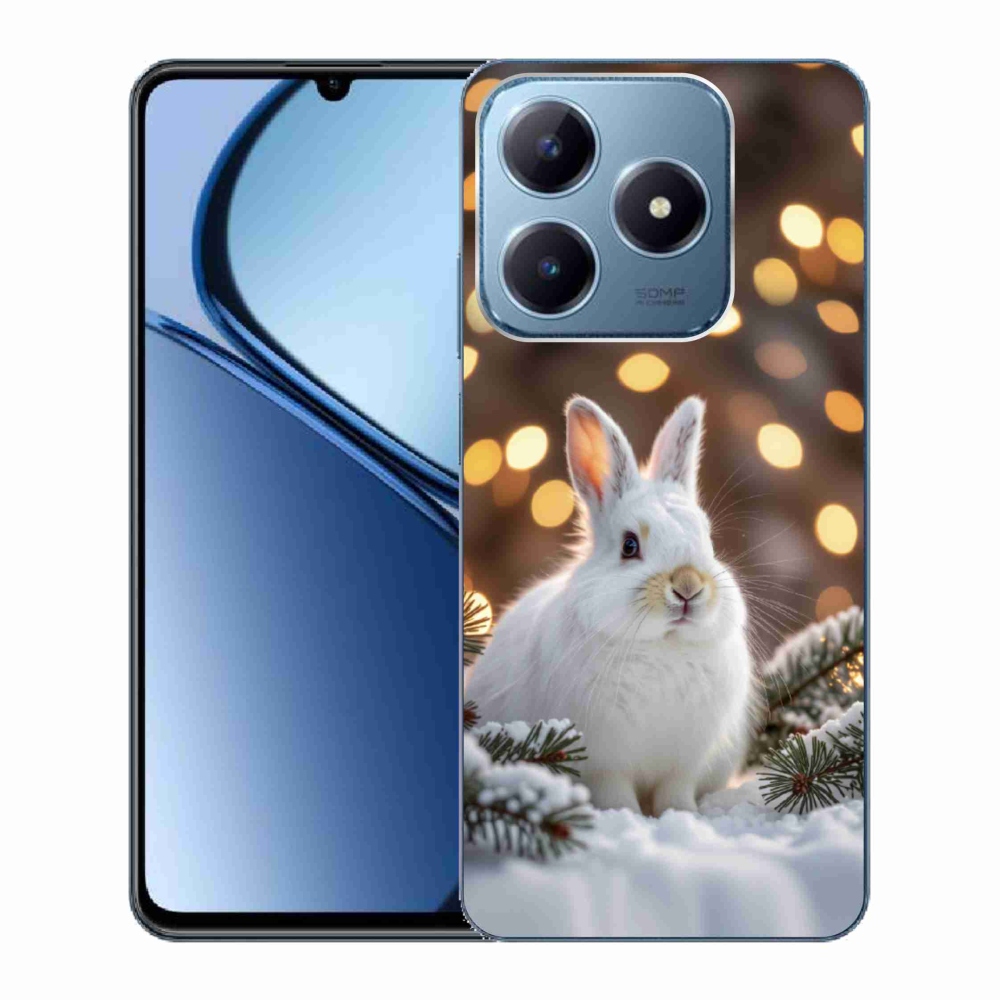 Gélový kryt mmCase na Realme C63 - biely zajac
