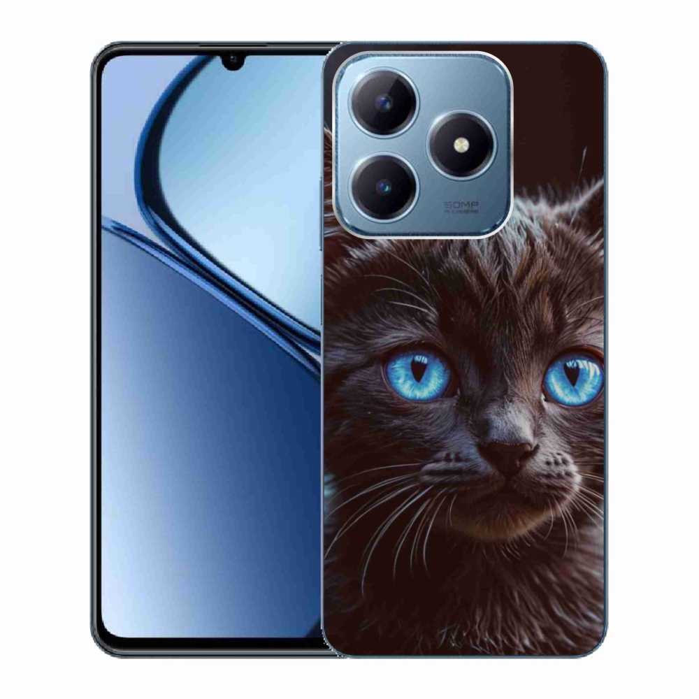 Gélový kryt mmCase na Realme C63 - čierne mačiatko 2