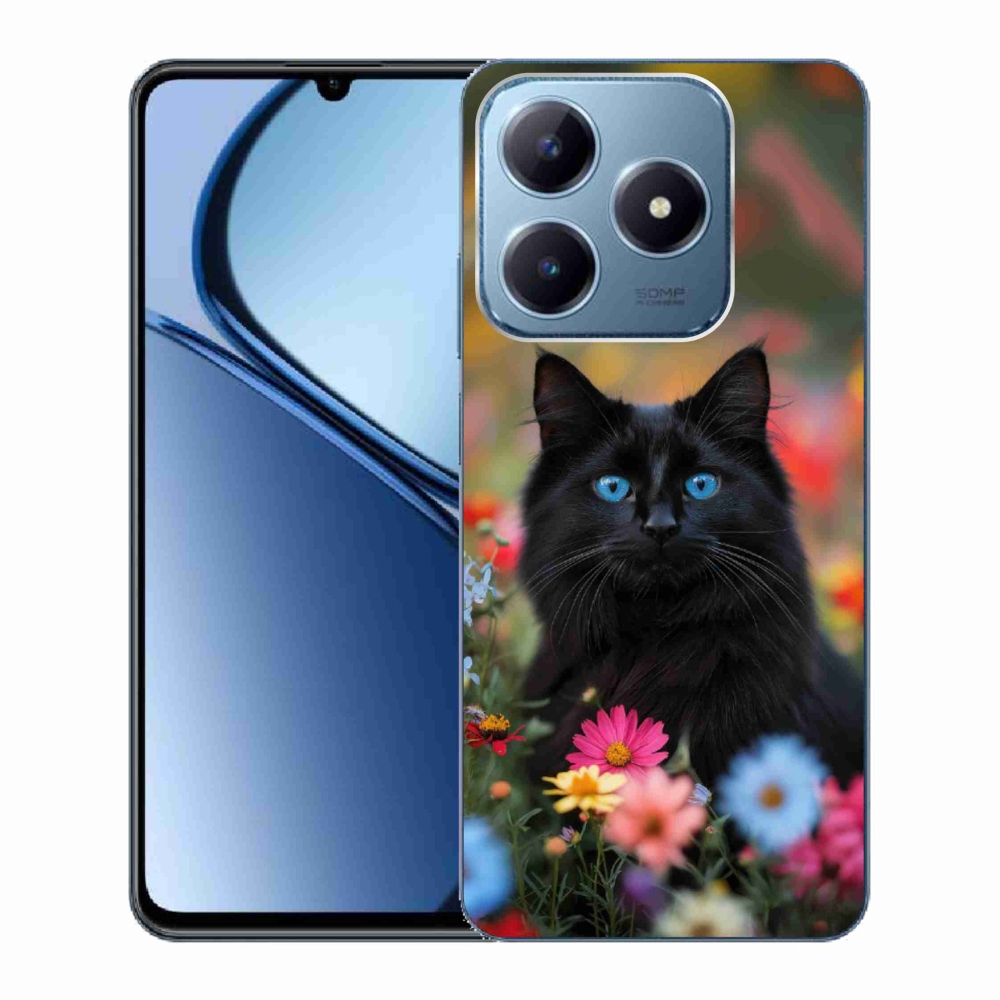 Gélový kryt mmCase na Realme C63 - čierne mačiatko 4