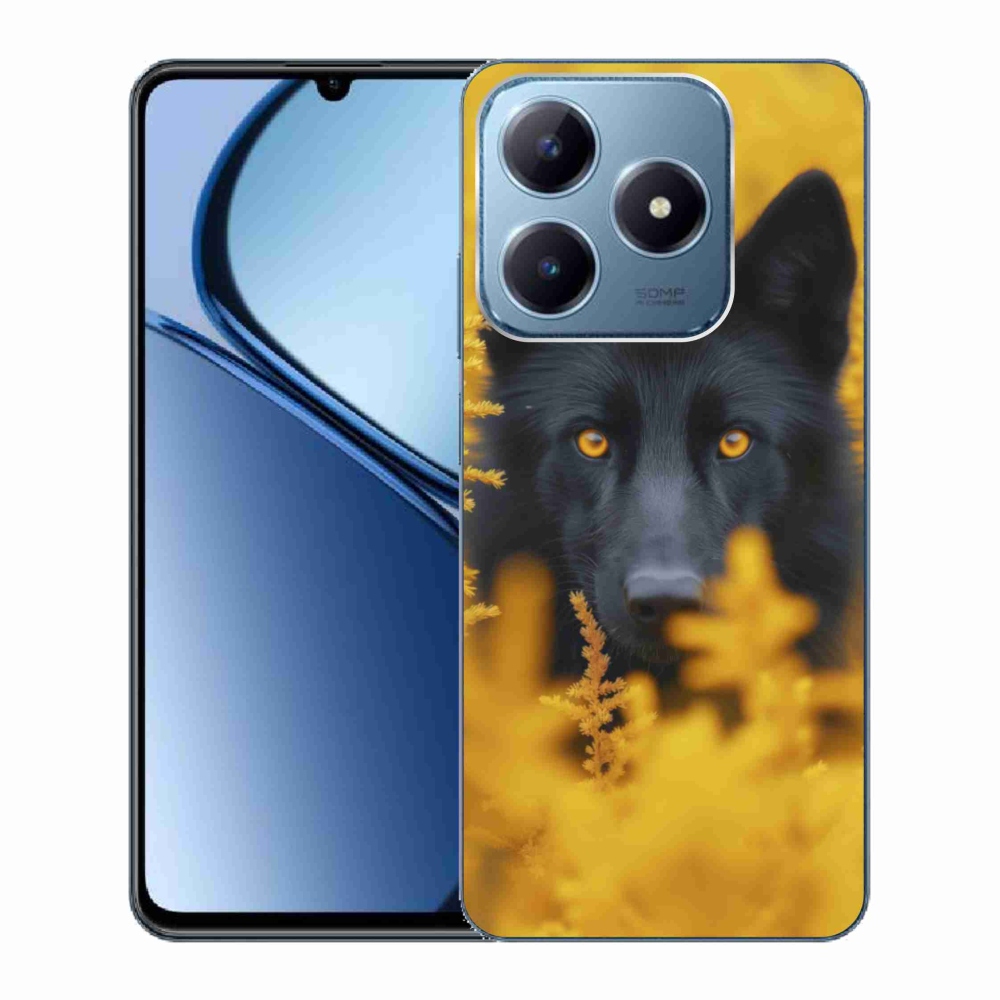 Gélový kryt mmCase na Realme C63 - čierny vlk 2