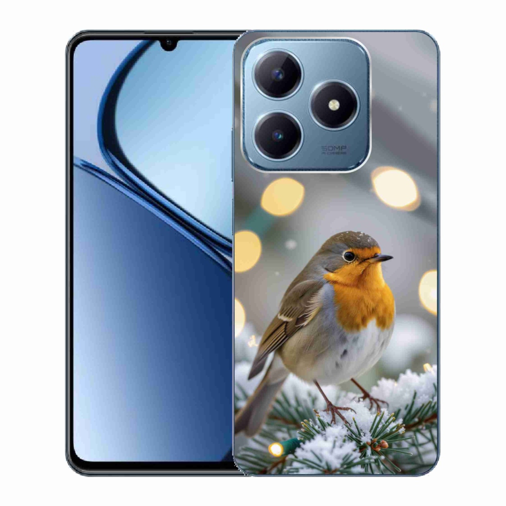 Gélový kryt mmCase na Realme C63 - červienka v zime
