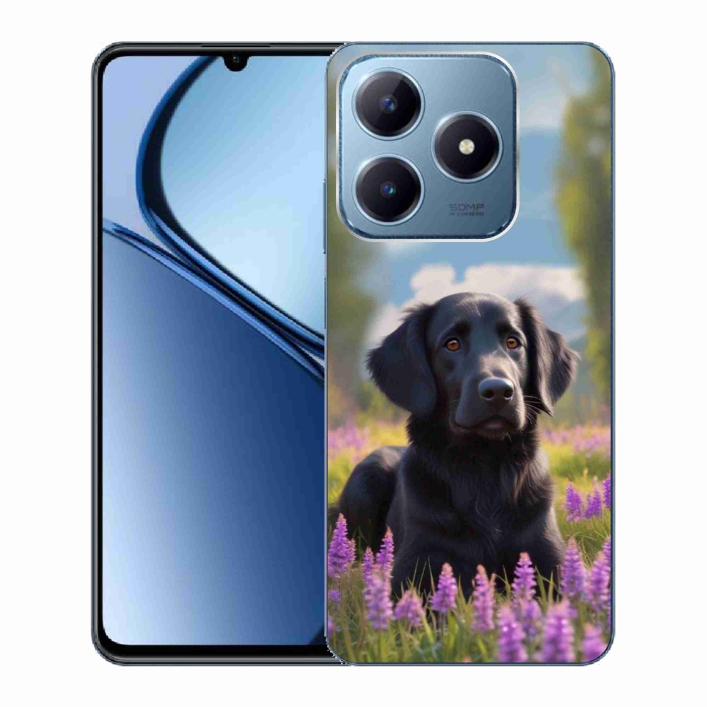 Gélový kryt mmCase na Realme C63 - elegantný čierny retriever