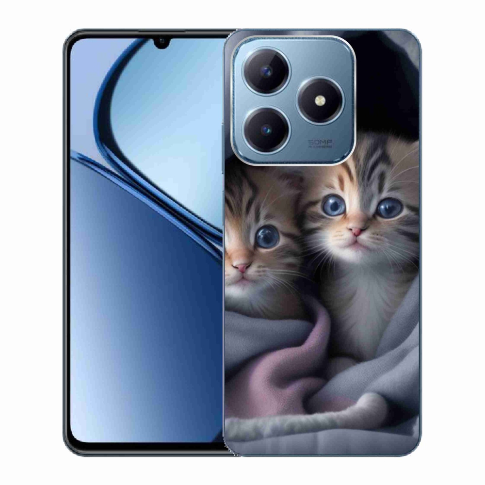 Gélový kryt mmCase na Realme C63 - mačacie duo 2