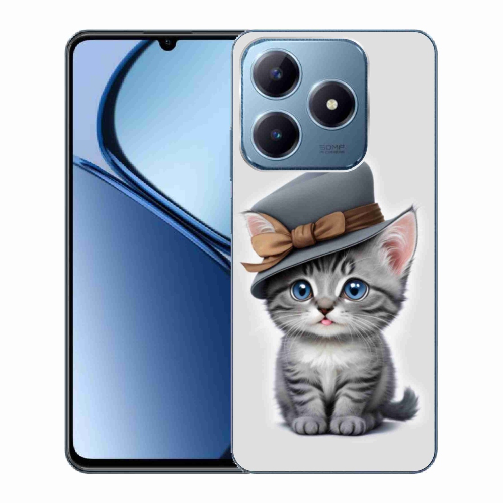Gélový kryt mmCase na Realme C63 - mačiatko s klobúkom