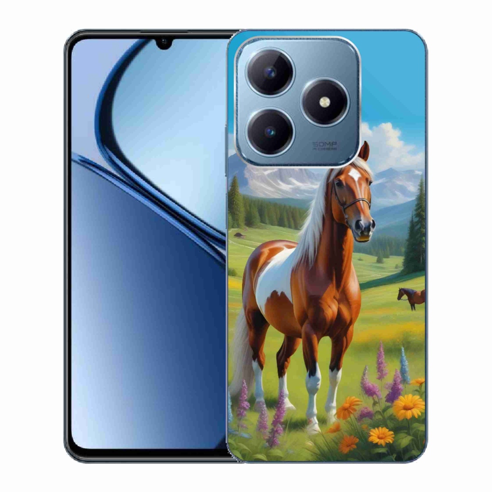 Gélový kryt mmCase na Realme C63 - kôň na lúke