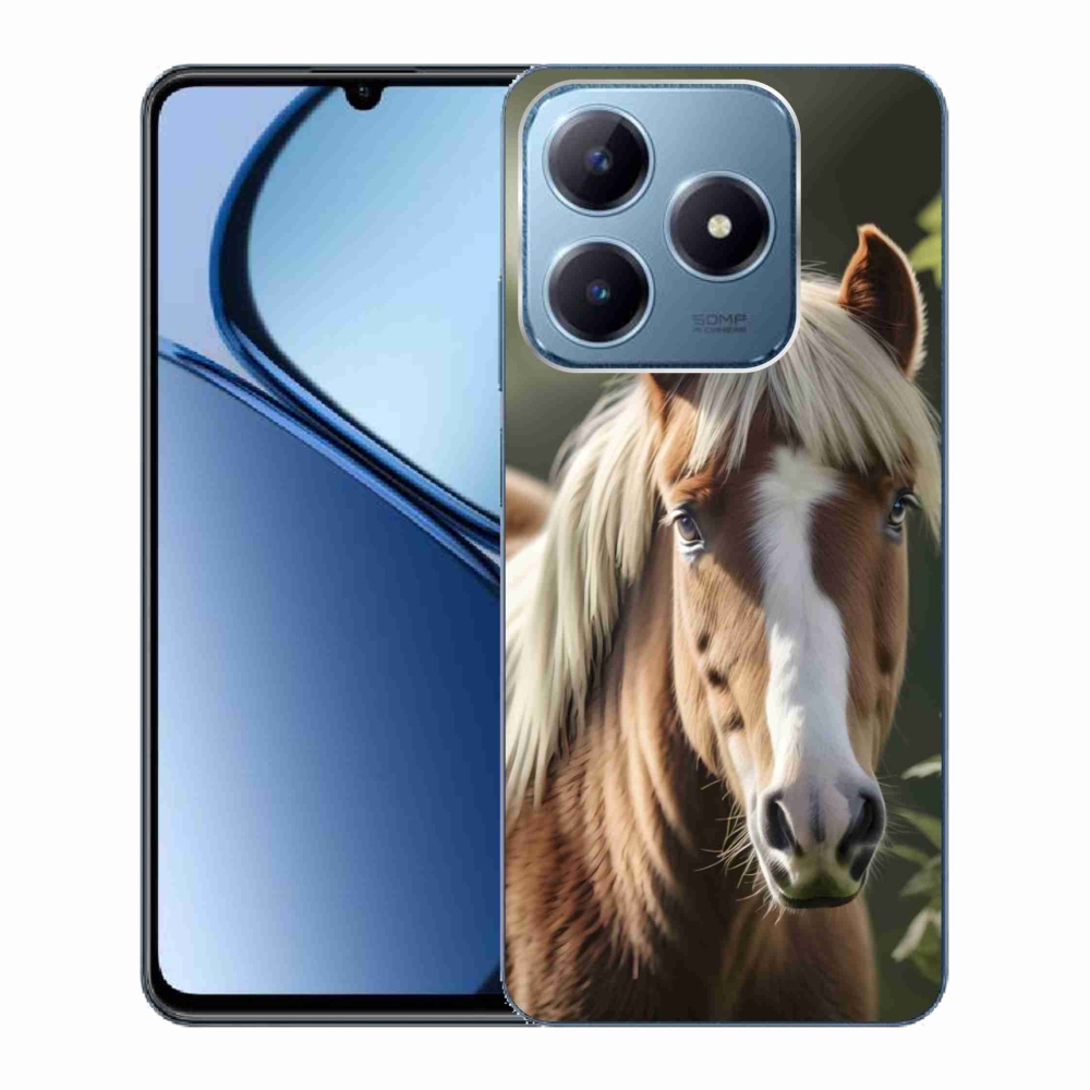 Gélový kryt mmCase na Realme C63 - kôň so svetlou hrivou
