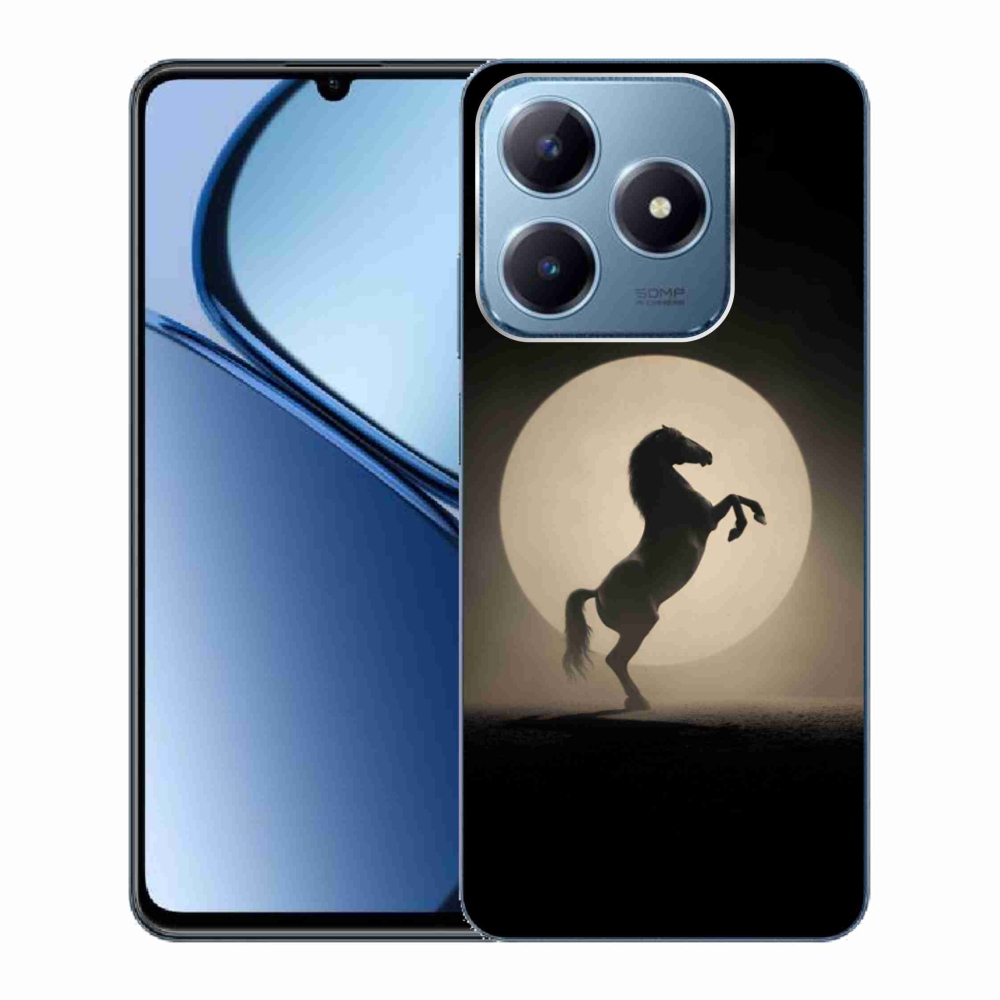 Gélový kryt mmCase na Realme C63 - kôň v siluete