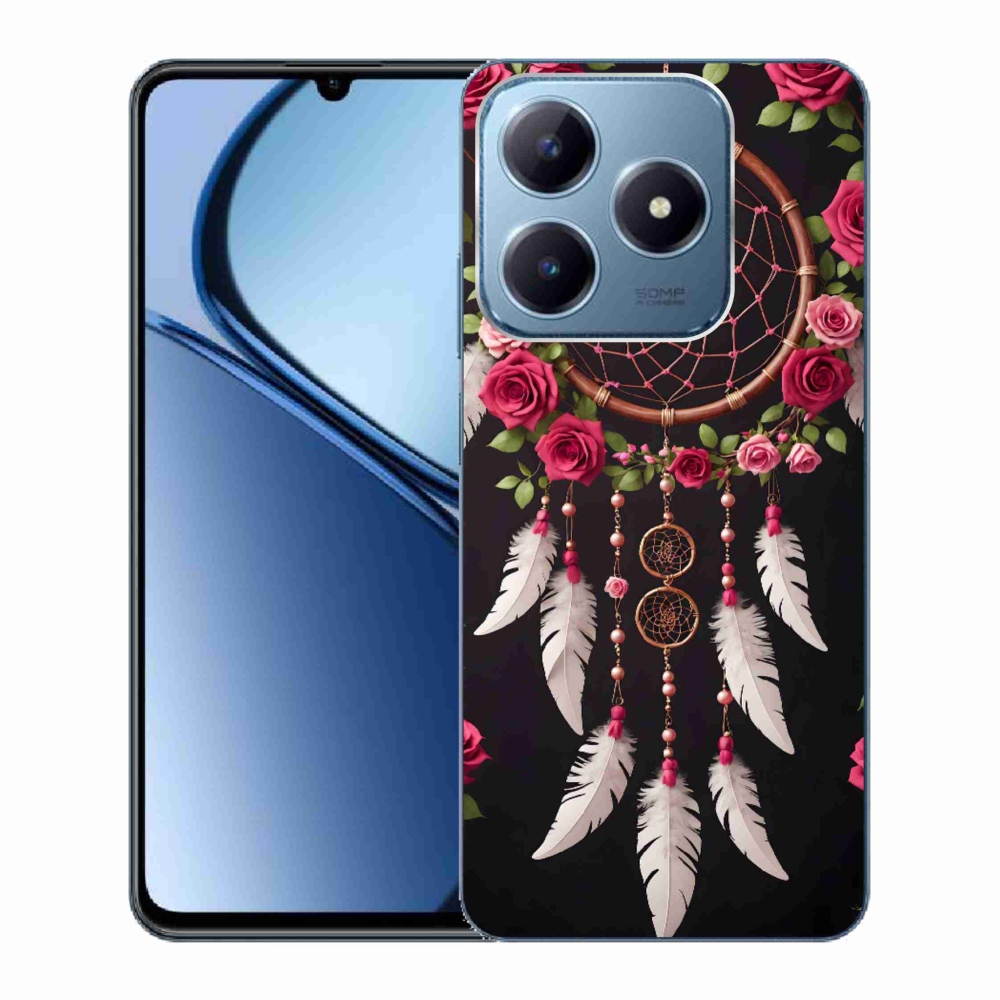 Gélový kryt mmCase na Realme C63 - lapač snov s ružami