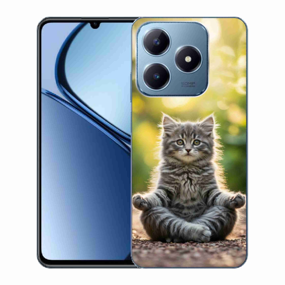 Gélový kryt mmCase na Realme C63 - meditujúce mačiatko