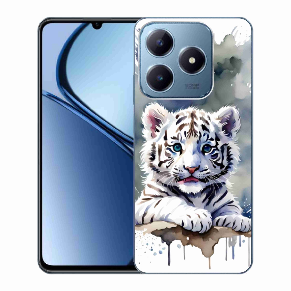 Gélový kryt mmCase na Realme C63 - mláďa bieleho tigra