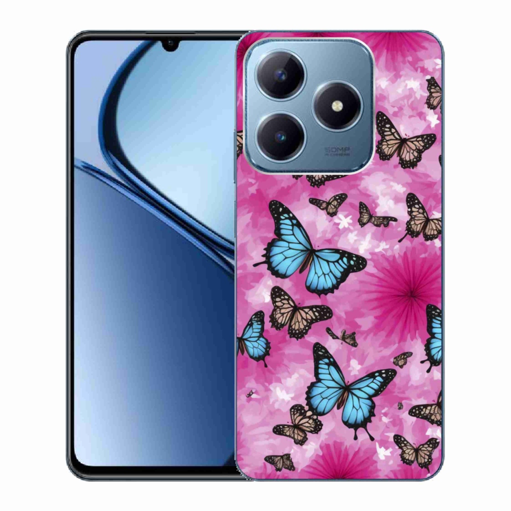 Gélový kryt mmCase na Realme C63 - motýlia záhrada