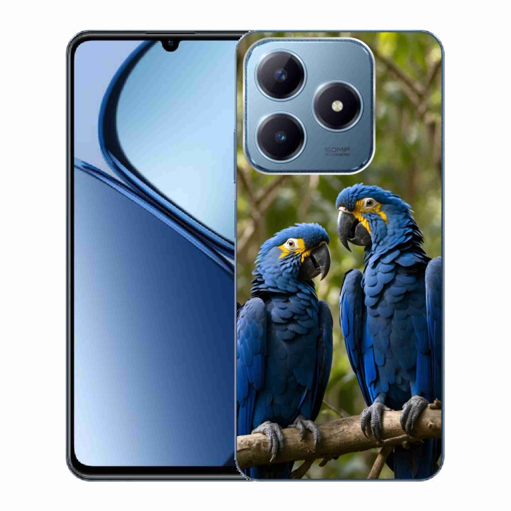 Gélový kryt mmCase na Realme C63 - papagájové duo