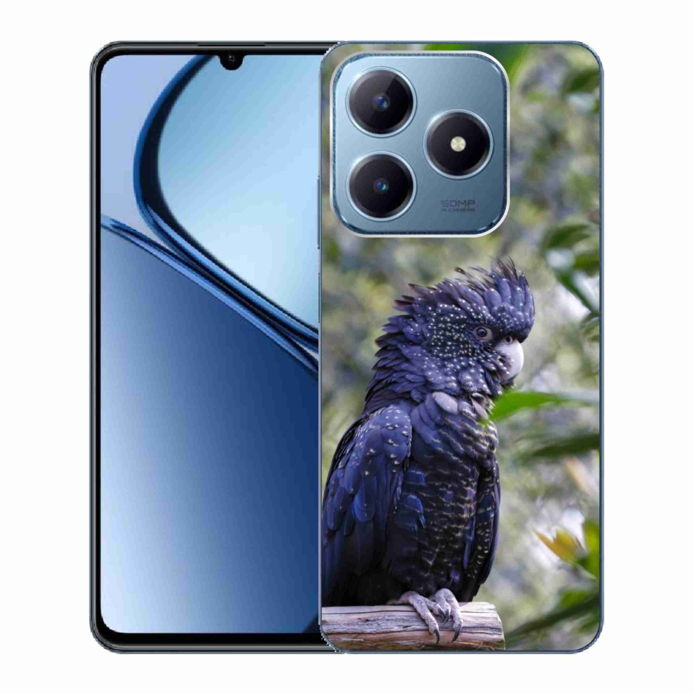 Gélový kryt mmCase na Realme C63 - papagáj kakadu čierny