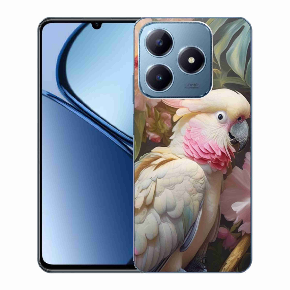 Gélový kryt mmCase na Realme C63 - papagáj kakadu ružový 2