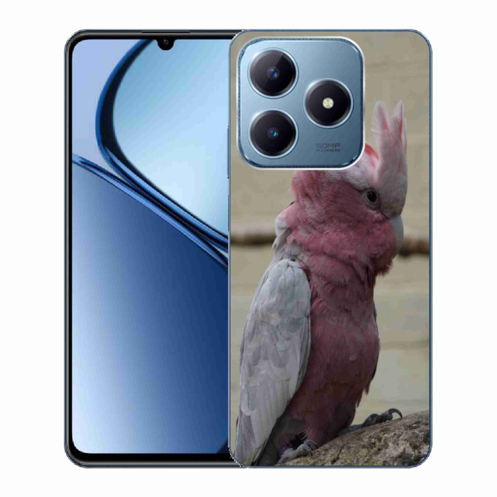 Gélový kryt mmCase na Realme C63 - papagáj kakadu ružový